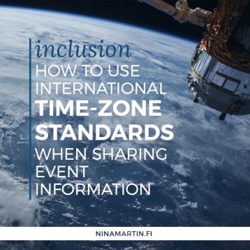 Inclusion: How to use international time-zone standards when sharing event information
