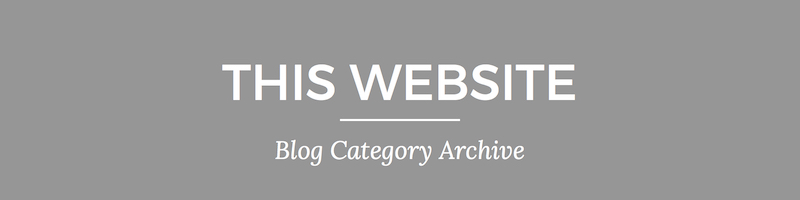 Blog archive header 6 This Website | Nina Martin