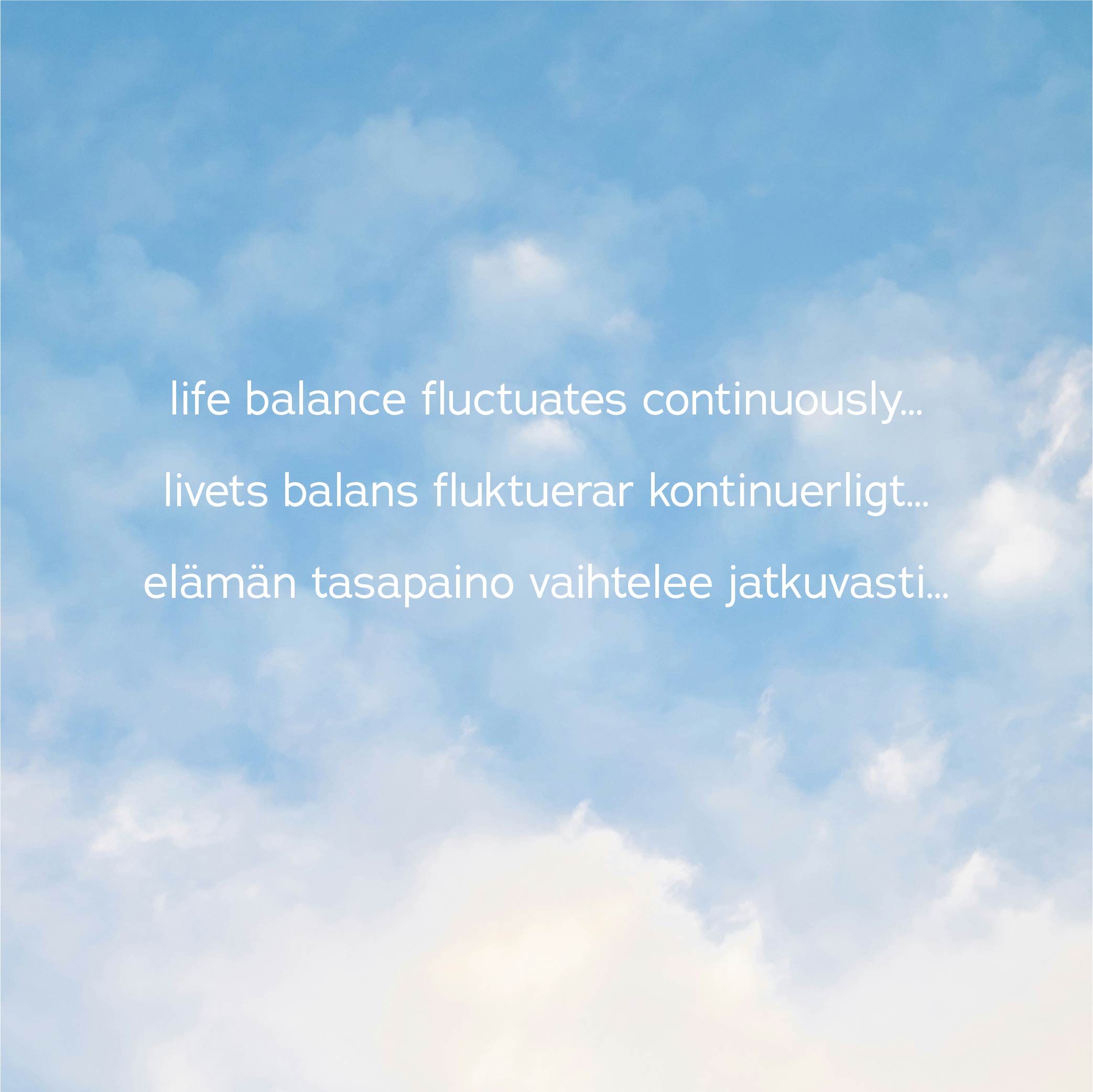 My one-month Life Balance Coaching package for swift improvement in one area of your life.