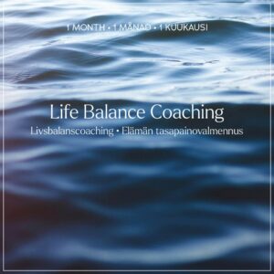Wave closeup and text Life balance coaching one month